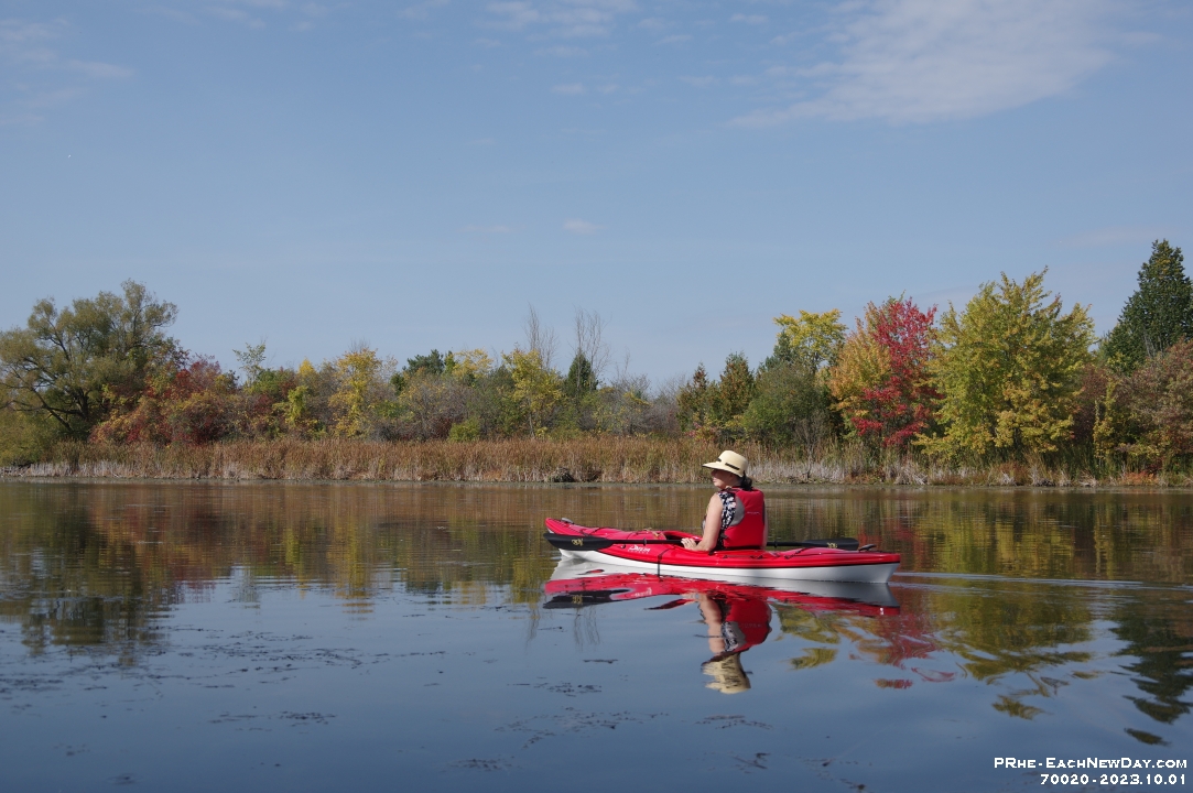 70020 - A lovely Sunday afternoon with Beth kayaking Lake Scugog from Port Perry